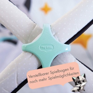 Saltea de joaca pentru bebelusi Tiny Love Black White Gymini, 2-in-1, 18 activitati - Img 2