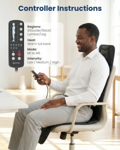 Saltea de Masaj COMFIER cu 10 Motoare de Vibratie, 5 Moduri si Functie de Incalzire - Img 7