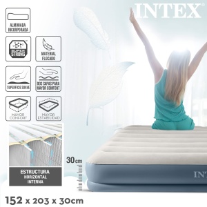 Saltea gonflabila Intex Dura-Beam Standard 203 x 152 x 30 cm, multicolor - Img 4