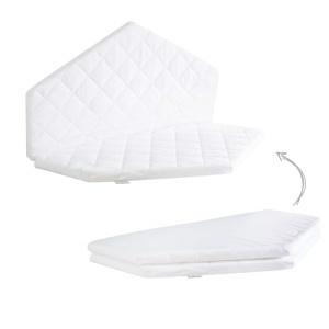 Saltea hexagonala pentru tarc copii Roba 112x97 cm Husa detasabila Alb matlasat - Img 4
