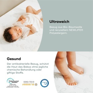 Saltea pentru bebelusi Babymoov CosyLite 70x140 cm, Antibacteriana, 10 cm - Img 5