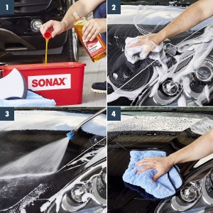 Sampon Concentrat pentru Masini SONAX GlanzShampoo 1L - Curatare Eficienta, Fara Fosfati - Img 5