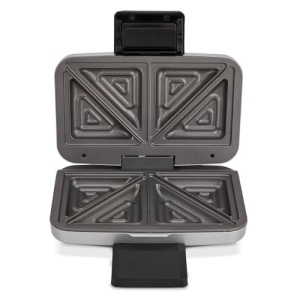 Sandwich maker Cloer 6259 900 W pentru 2 paine prajita impartite in diagonala paine prajita americana umpluturi XXL argintiu - Img 2