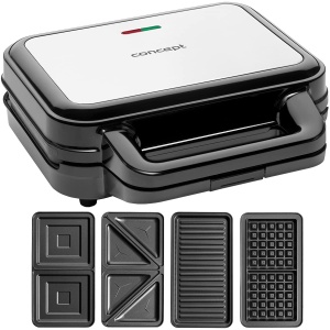 Sandwich Maker CONCEPT Hausgerate SV3070, 900 W, 4 in 1, Negru