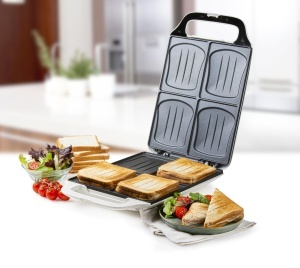 Sandwich Maker DOMO DO9064C, 4 sandwichuri, 1800W, alb - Img 2