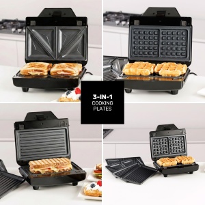 Sandwichera Taurus Miami Legend 900W 3 Placi Detasabile Inox - Img 3