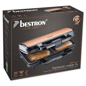 Sandwichmaker Bestron ASM92XLCO Negru-Cupru 900W Antiaderent - Img 7