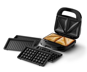 Sandwichmaker Philips 5000-Serie HD235080, 750W, 3 in 1, Negru