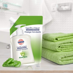 Sapun lichid Sagrotan cu Aloe Vera, 500 ml, antibacterian, refill - Img 6