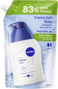 Sapune lichid NIVEA Creme Soft 500 ml cu ulei de migdale, pH neutru