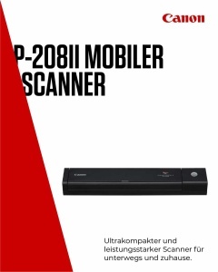 Scanner portabil Canon P-208II Duplex ADF 600dpi 8 paginimin Negru - Img 3