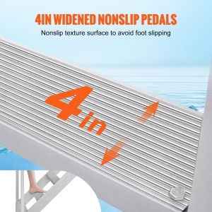 Scara de acces la apa VEVOR cu 4 trepte, 250 kg, din aluminiu, cu manere - Img 4