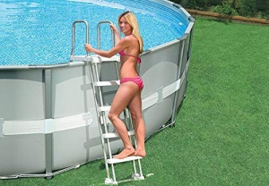 Scara de siguranta Intex 28077, pentru piscine de 132 inaltime, gri - Img 5