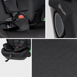 Scaun auto babyGO Lumo I-Size pentru copii 76-150 cm, Negru - Img 9