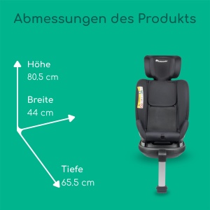 Scaun Auto Bebeconfort EvolveFix Plus i-Size, 0-12 ani, 40-150 cm, Negru - Img 8