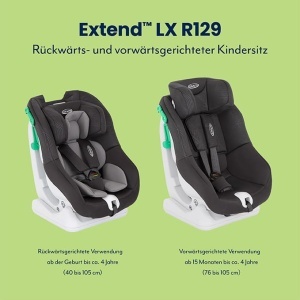 Scaun auto copii Graco Extend LX R129 2-in-1 Negru Midnight 0-4 ani - Img 4