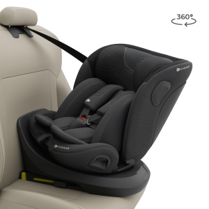 Scaun auto copii Kinderkraft I-GROW 2 PRO, 0-36 kg, rotire 360 grade, Isofix, Negru - Img 3
