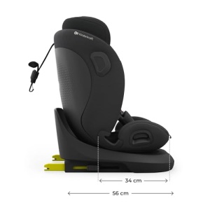 Scaun auto copii Kinderkraft I-GROW 2 PRO, 0-36 kg, rotire 360 grade, Isofix, Negru - Img 13