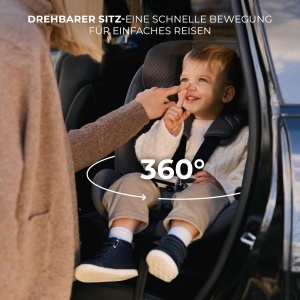 Scaun auto copii Kinderkraft XRIDER2 i-Size 0-25 kg 360deg rotativ Isofix Gri - Img 4