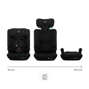 Scaun auto Kinderkraft I-COMFY, 76-150 cm, Reglabil, Negru - Img 3