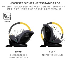 Scaun Auto Kinderkraft I-GROW, 0-36 kg, 360 rotire, gri - Img 2