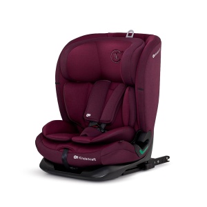 Scaun Auto Kinderkraft ONETO3, 9-36 kg, cu Isofix, Culoare Cherry Pearl