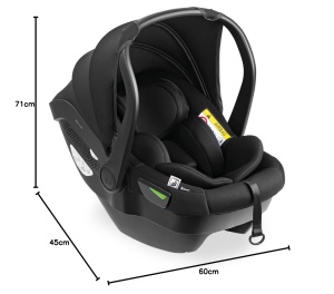 Scaun auto pentru bebelusi Hauck Drive N Care i-Size, 0-13 kg, Negru - Img 8