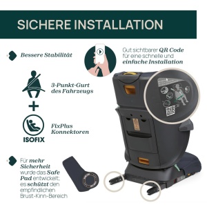 Scaun auto pentru copii Chicco FoldGo I-Size 15-36 kg cu conectori ISOFIX Grupa 23 pentru copii 3-12 ani pliabil si pliabil protectie laterala reglabi - Img 4