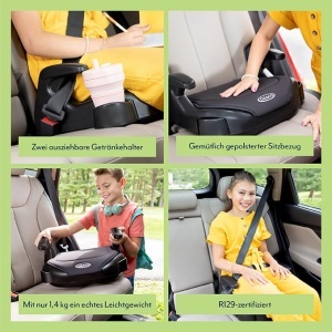 Scaun auto pentru copii Graco Booster Basic R129, 135-150 cm, negru - Img 3