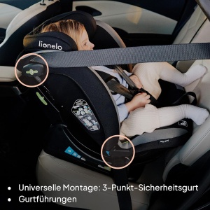 Scaun auto pentru copii LIONELO AART i-Size, 40-150 cm, cu suport pentru spate si ajustare cap - Img 4