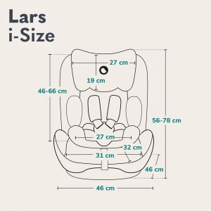 Scaun auto pentru copii LIONELO LARS i-Size 100150 cm, grupa 2 3, cu protectie laterala - Img 9