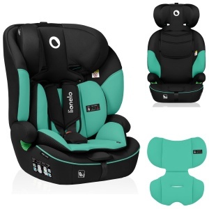Scaun auto pentru copii LIONELO LEVI I-SIZE 76-150 cm Grupa 1 2 3 Protectie laterala reglare tetiera la 10 grade Cotiere confortabile Spatar reglabil