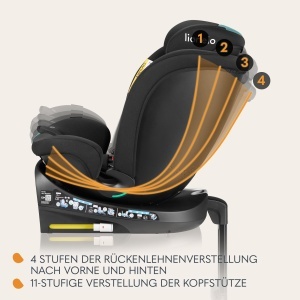 Scaun auto pentru copii LIONELO NAVY i-Size, 40-150 cm, rotativ 360, ISOFIX - Img 8