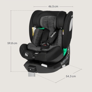 Scaun Auto Rotativ LIONELO BRAAM i-Size 0-36kg, cu ISOFIX, 360 si Protectie Laterala - Img 12
