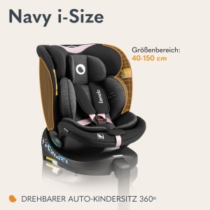 Scaun auto rotativ Lionelo Navy i-Size 360deg ISOFIX 40-150 cm reglabil - Img 2