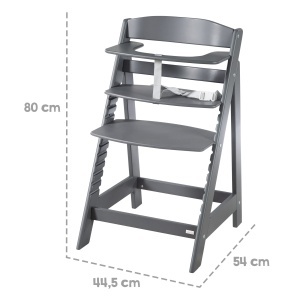 Scaun de masa Babyhochstuhl Sit Up Flex - din lemn, ajustabil, gri antracit - Img 6