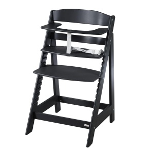 Scaun de masa Babyhochstuhl Sit Up Flex - din lemn, ajustabil, negru