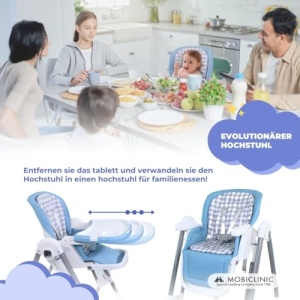 Scaun de masa copii Mobiclinic Nala 2 in 1 cu functie de balansoar pliabil 6-36 luni - Img 9
