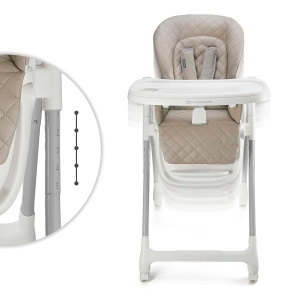 Scaun de masa Kinderkraft TULO 3-in-1, Bej, 5 inaltimi, 3 pozitii spatar - Img 3