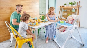 Scaun de masa Kinderkraft YUMMY, ajustabil, 7 inaltimi, gri - Img 2