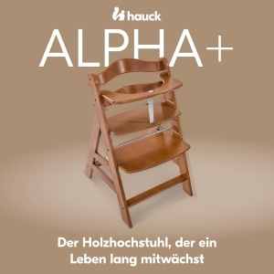 Scaun de masa pentru copii hauck Alpha din lemn, ajustabil, 6 luni - 90 kg, nuc - Img 4