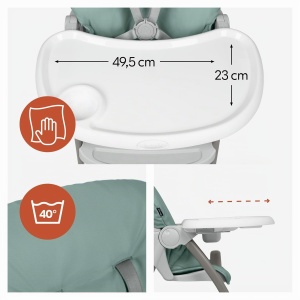 Scaun de masa pliabil hauck Sit N Fold, 6-36 luni, max. 15 kg, Mint - Img 4