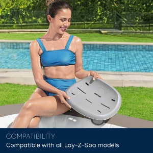 Scaun pentru spa Bestway LAY-Z-SPA Xtras 40,8 x 31,5 x 20 cm, Gri - Img 3