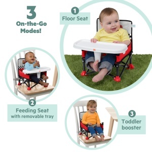 Scaun portabil pentru copii Disney Pixar Cars Pop N Sit, 3 moduri de utilizare, culori vibrante - Img 2