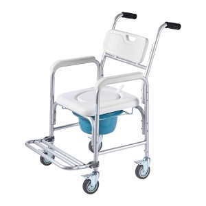 Scaun toaleta VEVOR FBL760637, capacitate 159 kg, cu roti si suport picioare - Img 9