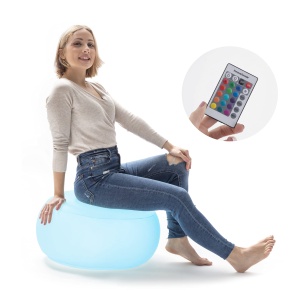 Scaun Umplut InnovaGoods Pulight, LED Multicolor, Waterproof, Alb - Img 2