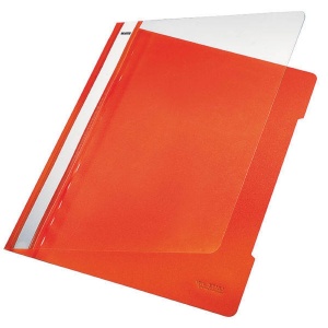 Schnellhefter Leitz A4, 25 bucati, capacitate 60 file, culoare portocalie - Img 4