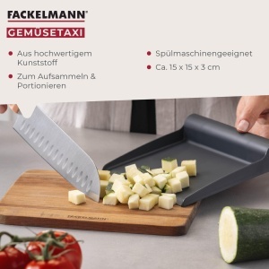 Scoica pentru legume Fackelmann Gemusetaxi, 15 x 15 x 3 cm, culoare gri - Img 3