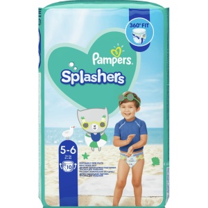 Scutece de inot Pampers Splashers Baby Shark, 10 buc, 5-6 ani, 14 kg - Img 8