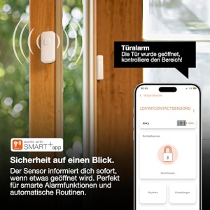 Senzor inteligent LEDVANCE SMART WiFi, interior, alb, reincarcare USB-C - Img 6